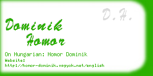 dominik homor business card